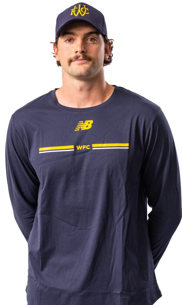 New Balance Adult and Junior Unisex Long Sleeved Navy Tee