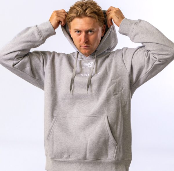 New Balance Seagulls Unisex Grey Fleece Hoodie - Image 2