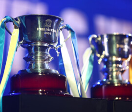 MELBOURNE, AUSTRALIA - SEPTEMBER 14: VFLW premiership cup during the 2026 VFL and VFLW Awards at the Crown Palladium on September 14th, 2026 in Melbourne, Australia. (Photo by Josh Chadwick/AFL Photos)