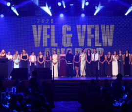 MELBOURNE, AUSTRALIA - SEPTEMBER 14: VFLW Team of the Year during the 2026 VFL and VFLW Awards at the Crown Palladium on September 14th, 2026 in Melbourne, Australia. (Photo by Josh Chadwick/AFL Photos)