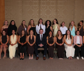 MELBOURNE, AUSTRALIA - SEPTEMBER 14: VFLW Team of the Year during the 2026 VFL and VFLW Awards at the Crown Palladium on September 14th, 2026 in Melbourne, Australia. (Photo by Morgan Hancock/AFL Photos)