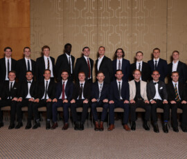 MELBOURNE, AUSTRALIA - SEPTEMBER 14: VFL Team of the Year during the 2026 VFL and VFLW Awards at the Crown Palladium on September 14th, 2026 in Melbourne, Australia. (Photo by Morgan Hancock/AFL Photos)